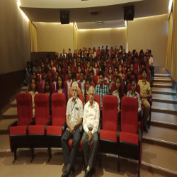   05-03-2019 Vipassana intro & Anapana training session at CEOP today where about 130 students participated